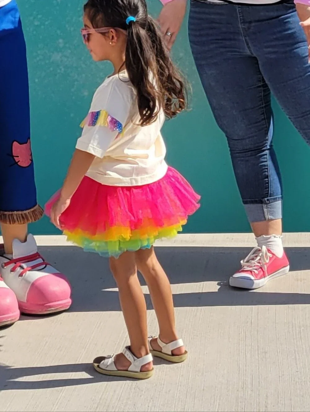Girls Reversible Rainbow Tutu Skirt And 4 Year Old Shirt